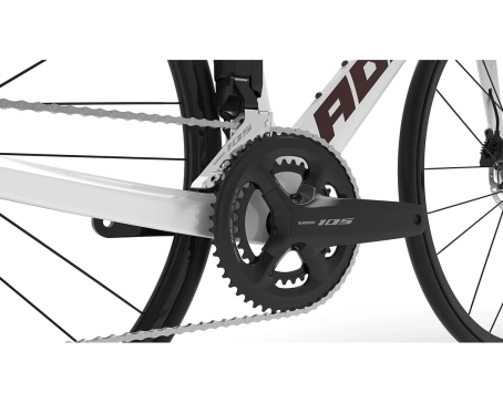 Vélo de triathlon L'ALLURE 105 DI2 Blanc Nacré