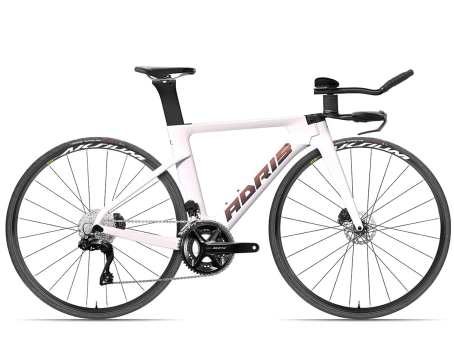 Vélo de triathlon L'ALLURE 105 DI2 Blanc Nacré