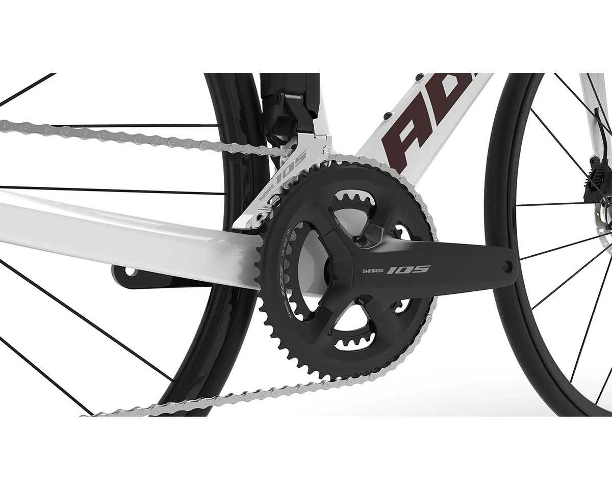 Vélo de triathlon L'ALLURE 105 DI2 Blanc Nacré